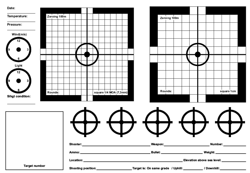 Military Shooting Targets