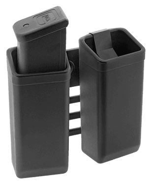 Double plastic swiveling holder for two magazines 9mm Luger